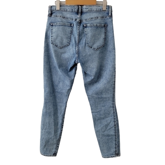 Gap High Rise Denim Jeggings Regular Wedgie Side Stitched Stretchy Skinny Jeans - Picture 3 of 9